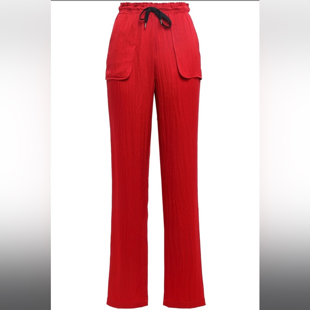 Huddersfield Drawstring Hammered-Satin Jogger Pants (S)